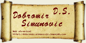Dobromir Simunović vizit kartica